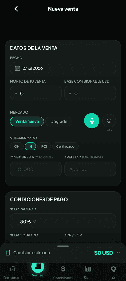 Registra una venta en segundos